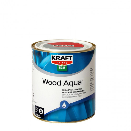 Wood aqua οικολογική ριπολίνη σατινέ λευκό 0.75ltr