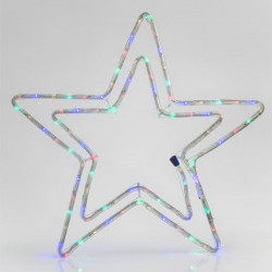 Αστέρι διπλό χρωματιστό led με 3μ φωτοσωλήνα και πρόγραμμα