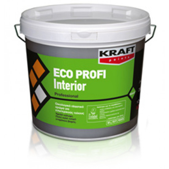 Χρώμα πλαστικό εσωτερικής χρήσης λευκό 9 λίτρα ECO PROFI INTERIOR 