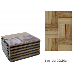 Ντεκ ξύλινο τύπου πλακάκι 30χ30εκ 6 τμχ