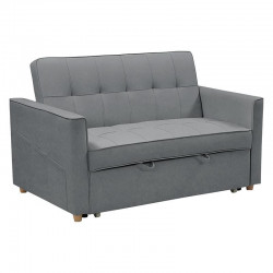 Καναπές-κρεβάτι 2θέσιος ύφασμα ανθρακί 142x93x90εκ