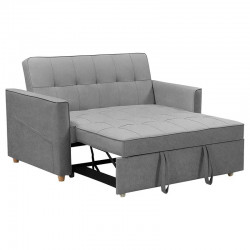 Καναπές-κρεβάτι 2θέσιος ύφασμα ανθρακί 142x93x90εκ